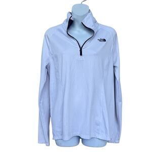 The North Face Gray and White Textured Pullover